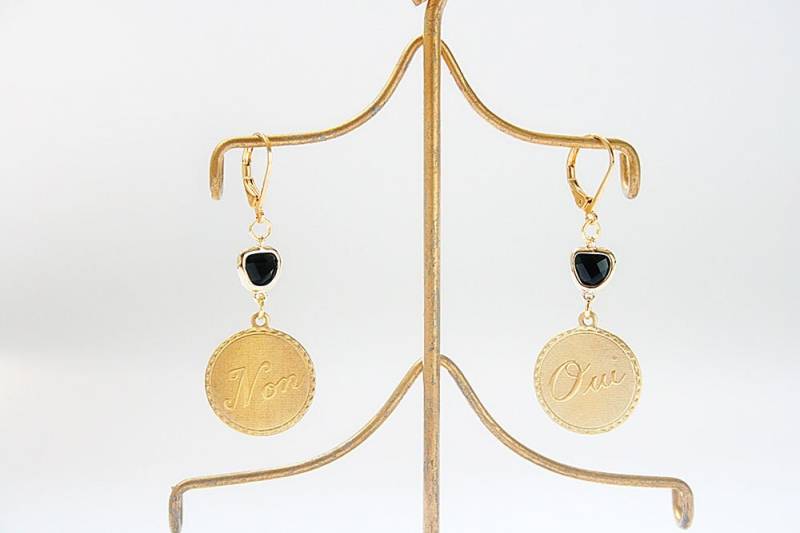 Vielleicht Antworten Oui Et Non-Ohrringe von lepetitebonbon