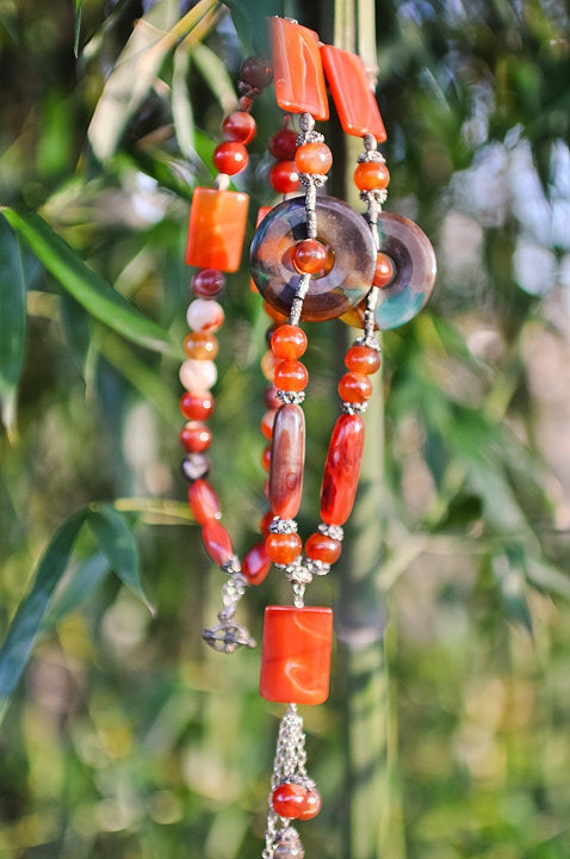 Ying Yang Stein Halskette von lepetitebonbon