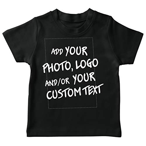 lepni.me T-Shirt für Kinder Machen Sie Ihren eigenen personalisierten Bedrucken Lassen Druck mit Lieblingsfoto oder Wunschtex (7-8 Jahre Schwarz Mehrfarben) von lepni.me
