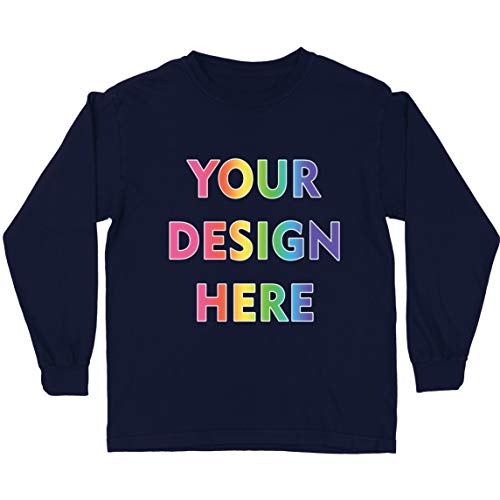 lepni.me Kinder T-Shirt Benutzerdefinierter 2-seitiger Vorder- und Rückseitendruck Personalisierter Text oder Entwerfen Sie Ihr Eigenes Bild (3-4 Jahre Blau Mehrfarben) von lepni.me