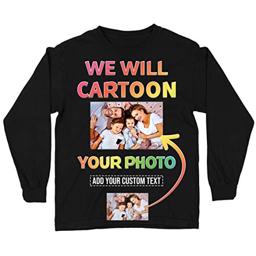 lepni.me Kinder T-Shirt Gestalten Sie Ihr eigenes Kunstgemälde Cartoon Ihr Foto (12-13 Jahre Schwarz Mehrfarben) von lepni.me