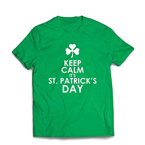 lepni.me Männer T-Shirt Behalten Sie Ruhe Es ist St Patrick Tag, irische Sprichwörter und Zitate (M Grün Mehrfarben) von lepni.me