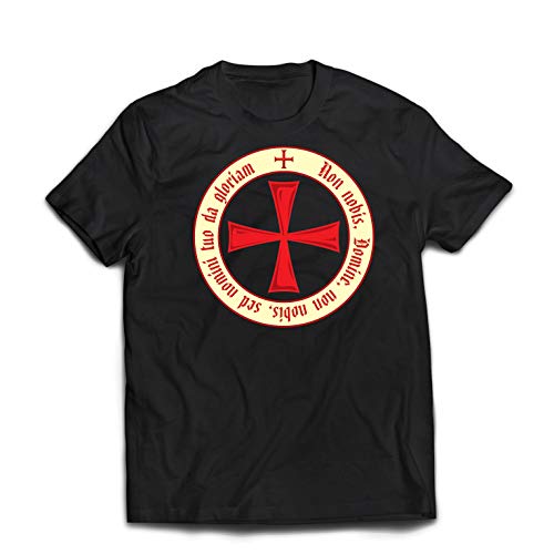 lepni.me Männer T-Shirt Der christliche Ritterorden der Tempelritter, Kreuzritter Kreuz (XL Schwarz Mehrfarben) von lepni.me