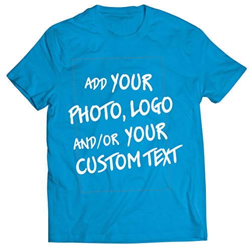 lepni.me Männer T-Shirt Machen Sie Ihren eigenen personalisierten Bedrucken Lassen Druck mit Lieblingsfoto oder Wunschtex (XL Blau Mehrfarben) von lepni.me