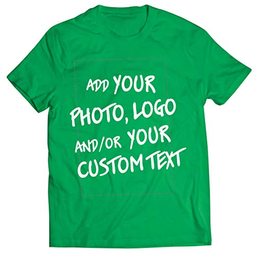 lepni.me Männer T-Shirt Machen Sie Ihren eigenen personalisierten Bedrucken Lassen Druck mit Lieblingsfoto oder Wunschtex (XXL Grün Mehrfarben) von lepni.me
