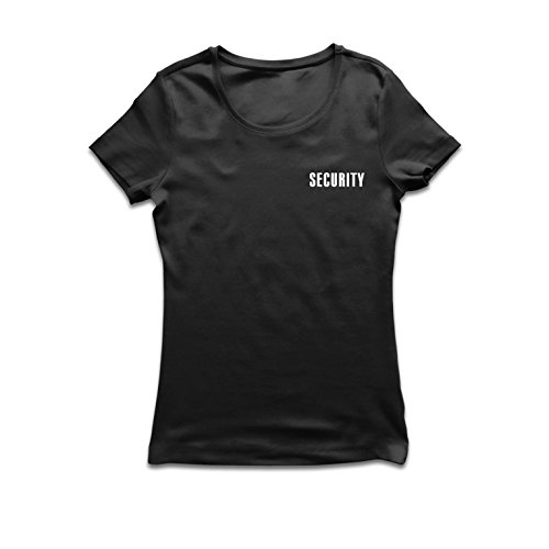 lepni.me Security Tshirt Damen Uniform | Sicherheitsdienst Ausrüstung Sicherheitspersonal Event-Personal Party-Bar-Club-Arbeitskleidung für Bodyguard (XXL Schwarz Weiß) von lepni.me