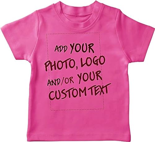 lepni.me T-Shirt für Kinder Machen Sie Ihren eigenen personalisierten Bedrucken Lassen Druck mit Lieblingsfoto oder Wunschtex (1-2 Jahre Pink Mehrfarben) von lepni.me