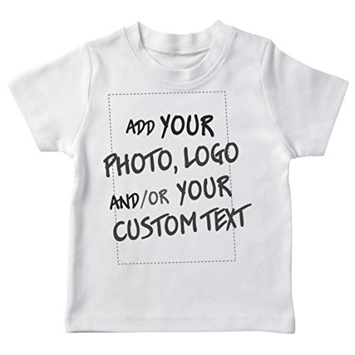 lepni.me T-Shirt für Kinder Machen Sie Ihren eigenen personalisierten Bedrucken Lassen Druck mit Lieblingsfoto oder Wunschtex (1-2 Jahre Weiß Mehrfarben) von lepni.me