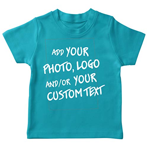 lepni.me T-Shirt für Kinder Machen Sie Ihren eigenen personalisierten Bedrucken Lassen Druck mit Lieblingsfoto oder Wunschtex (12-13 Jahre Hellblau Mehrfarben) von lepni.me