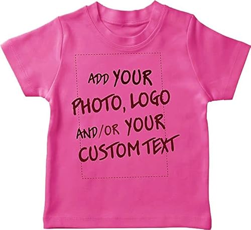 lepni.me T-Shirt für Kinder Machen Sie Ihren eigenen personalisierten Bedrucken Lassen Druck mit Lieblingsfoto oder Wunschtex (9-11 Jahre Pink Mehrfarben) von lepni.me