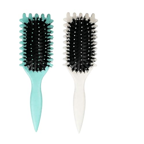 leruiyezs 2 Stück Lockenbürste Bounce Curl Brush,Mit Wildschweinborsten,Für Definierte Naturlocken Und Schonendes Entwirren,Geeignet Für Frauen,Männer,Kinder,Mit Ergonomischem Griff In Grün Beige leruiyezs 2 Stück Lockenbürste Bounce Curl Brush,Mit Wildschweinborsten,Für Definierte Naturlocken Und Schonendes Entwirren,Geeignet Für Frauen,Männer,Kinder,Mit Ergonomischem Griff In Grün Beige von leruiyezs