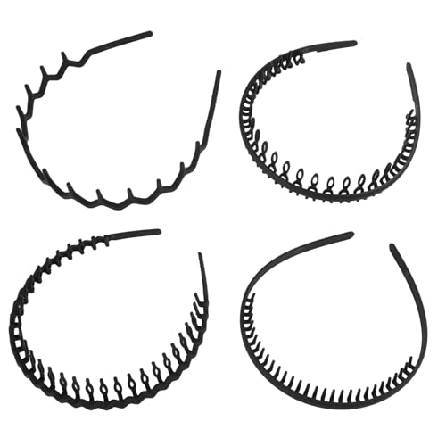 leruiyezs 4 Stück Haarreifen Herren Damen Kunststoff Welle Design Rutschfestes Haarband Unisex Zick Zack Haarreif Haarspange Jungen Elastisch Leicht Geeignet Für Sport Alltag Styling Reinigung leruiyezs 4 Stück Haarreifen Herren Damen Kunststoff Welle Design Rutschfestes Haarband Unisex Zick Zack Haarreif Haarspange Jungen Elastisch Leicht Geeignet Für Sport Alltag Styling Reinigung von leruiyezs