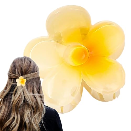 Leryveo Haarspangen Blume,Blumenkrallenklammern für dünnes Haar - Hawaiianische Blumen-Haarspangen für Frauen | Stilvolle Haarspangen mit starkem Halt, Blume, für ganztägiges Tragen, Haarschmuck für von leryveo