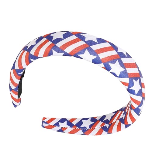Leryveo Stirnband mit amerikanischer Flagge, patriotisches Stirnband für Damen | Rutschfester Unabhängigkeitstag-Haarreifen | Weiche Kopfbedeckungen mit amerikanischer Flagge für Strand, Party, Yoga, von leryveo