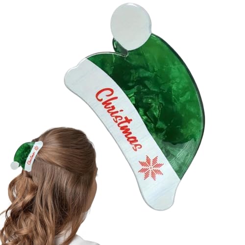 Leryveo Weihnachtsmütze-Form-Backenclip, Weihnachtsmütze-Frauen-Klauenclip - Cartoon Weihnachtsmütze Damen Haarklammern,Dünne, dicke Haare, saisonale, modische Kieferklammern, rutschfest, für Reisen, Leryveo Weihnachtsmütze-Form-Backenclip, Weihnachtsmütze-Frauen-Klauenclip - Cartoon Weihnachtsmütze Damen Haarklammern,Dünne, dicke Haare, saisonale, modische Kieferklammern, rutschfest, für Reisen, von leryveo