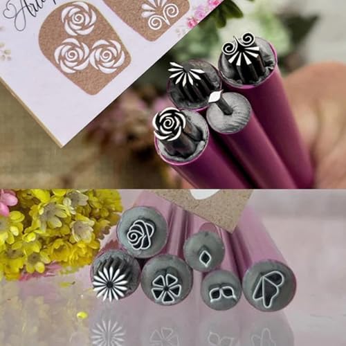 Nail Art Stempel Stift | 6/10 Stück Stempelstifte für Nägel | Nail Stamping Schablone Stift Set | Vielseitige Muster Nagelstempel Stifte Set für Anfänger | Nagel Stempel Nageldesign für Mädchen von leryveo