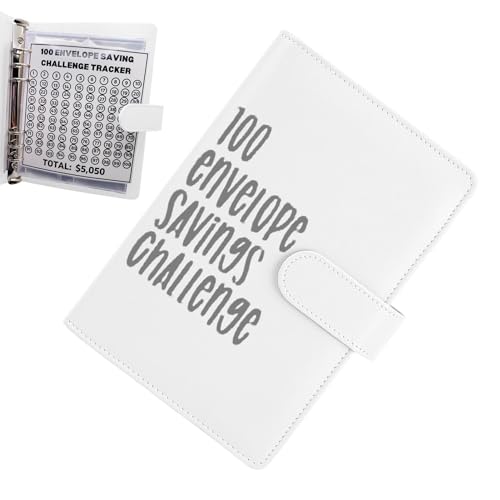 leryveo 100 Envelope Saving Challenge | 100 Umschlag Geld Sparen Challenge | Sparbuch für Geld Challenge | A5 Geldspar Ordner Booklet | Geldspar Binder Budget Planner Leicht zu Sparen €5050 von leryveo