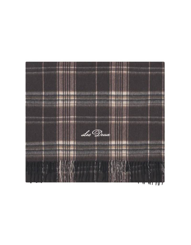 les deux - Karierter Wollschal braun - Gr. - OS von les deux