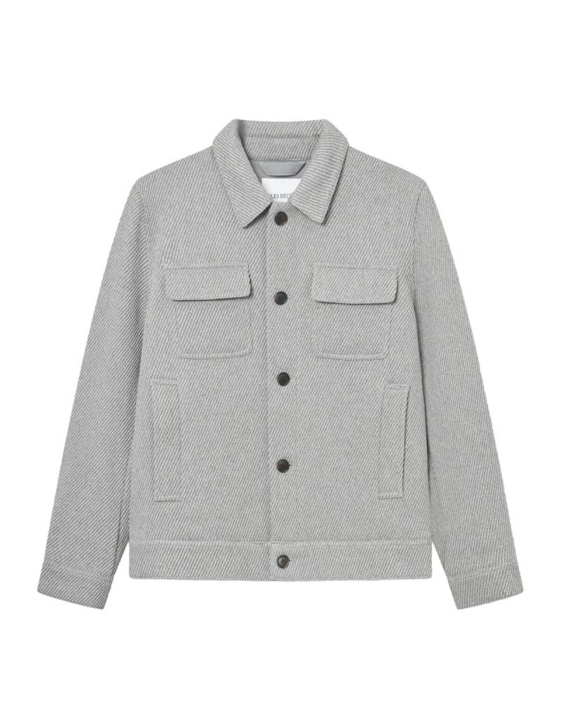 les deux - Nash Twill-Wolljacke grau - Gr. - L von les deux