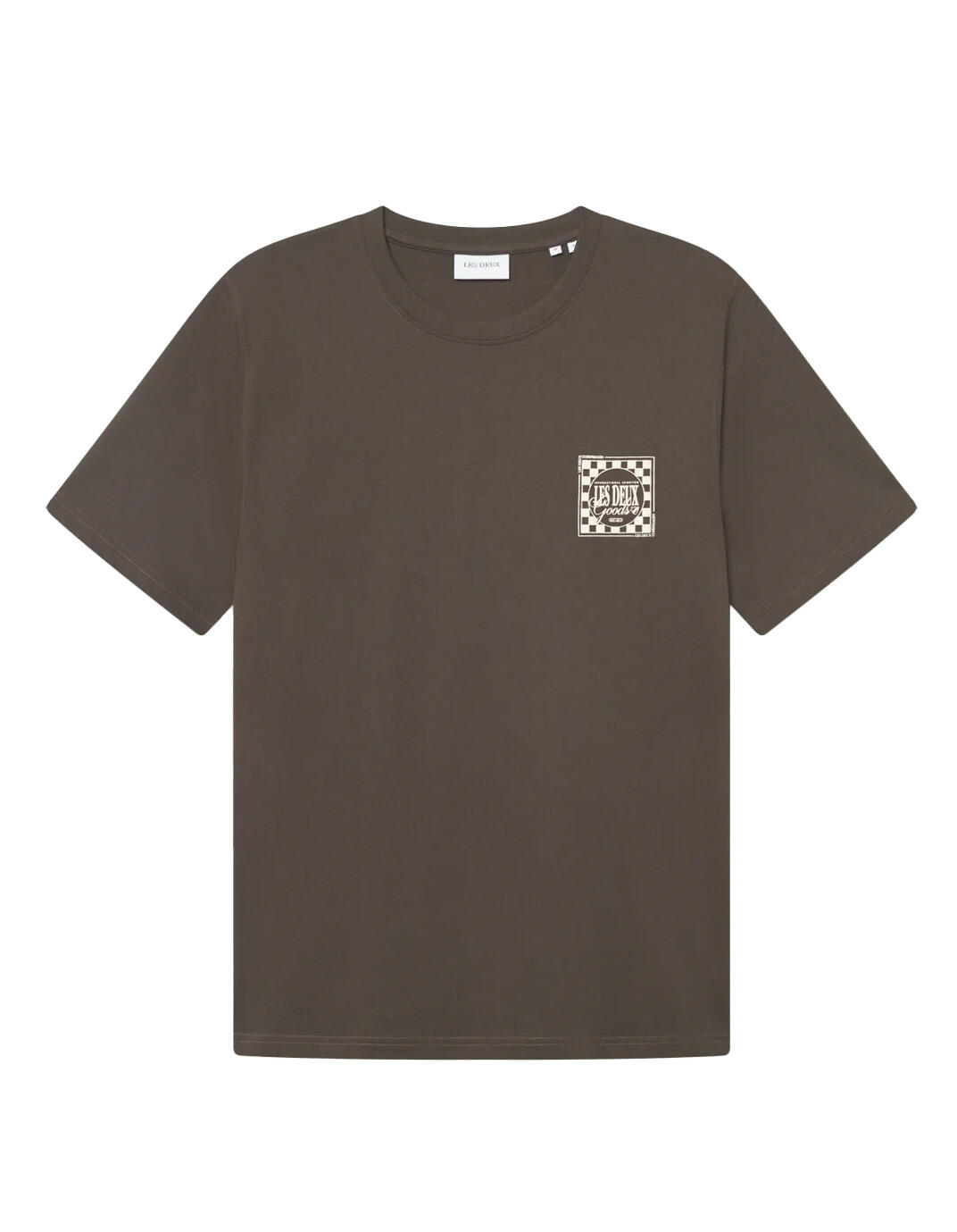 les deux - T-Shirt mit Logoprint braun - Gr. - S von les deux