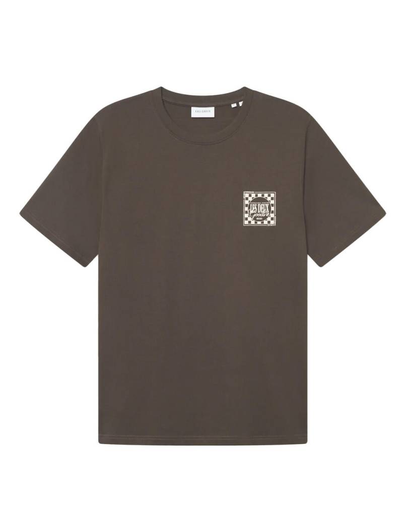 les deux - T-Shirt mit Logoprint braun - Gr. - S von les deux