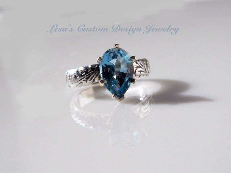 Blauer Topas Ring Aus Sterlingsilber Blauer Topas Ring Aus Sterlingsilber von lesascustomdesign