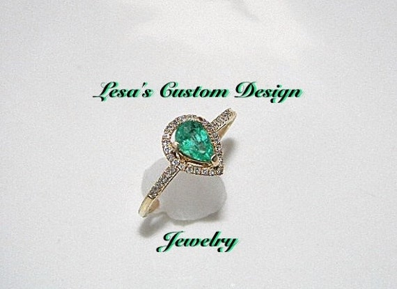 Zertifizierter Smaragd Und Diamant 585 Goldring von lesascustomdesign