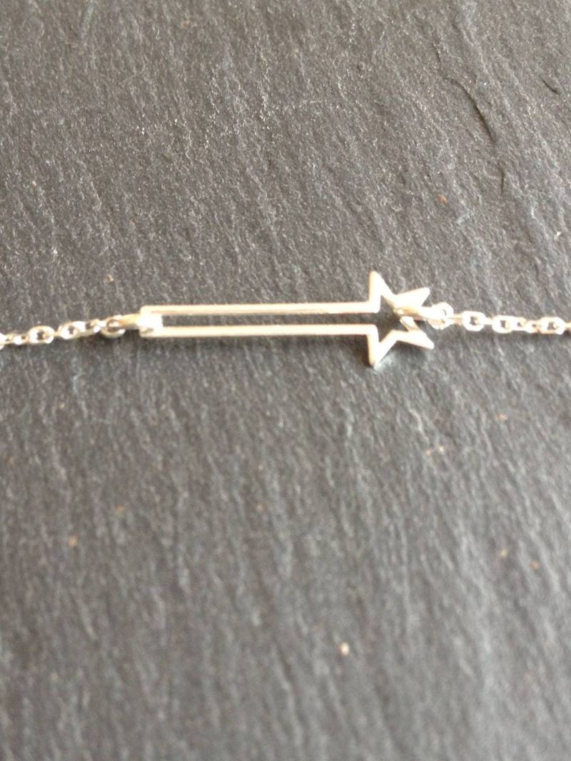 Dünne Silber Halskette Massive Zauberstab von lesbijouxdeCo