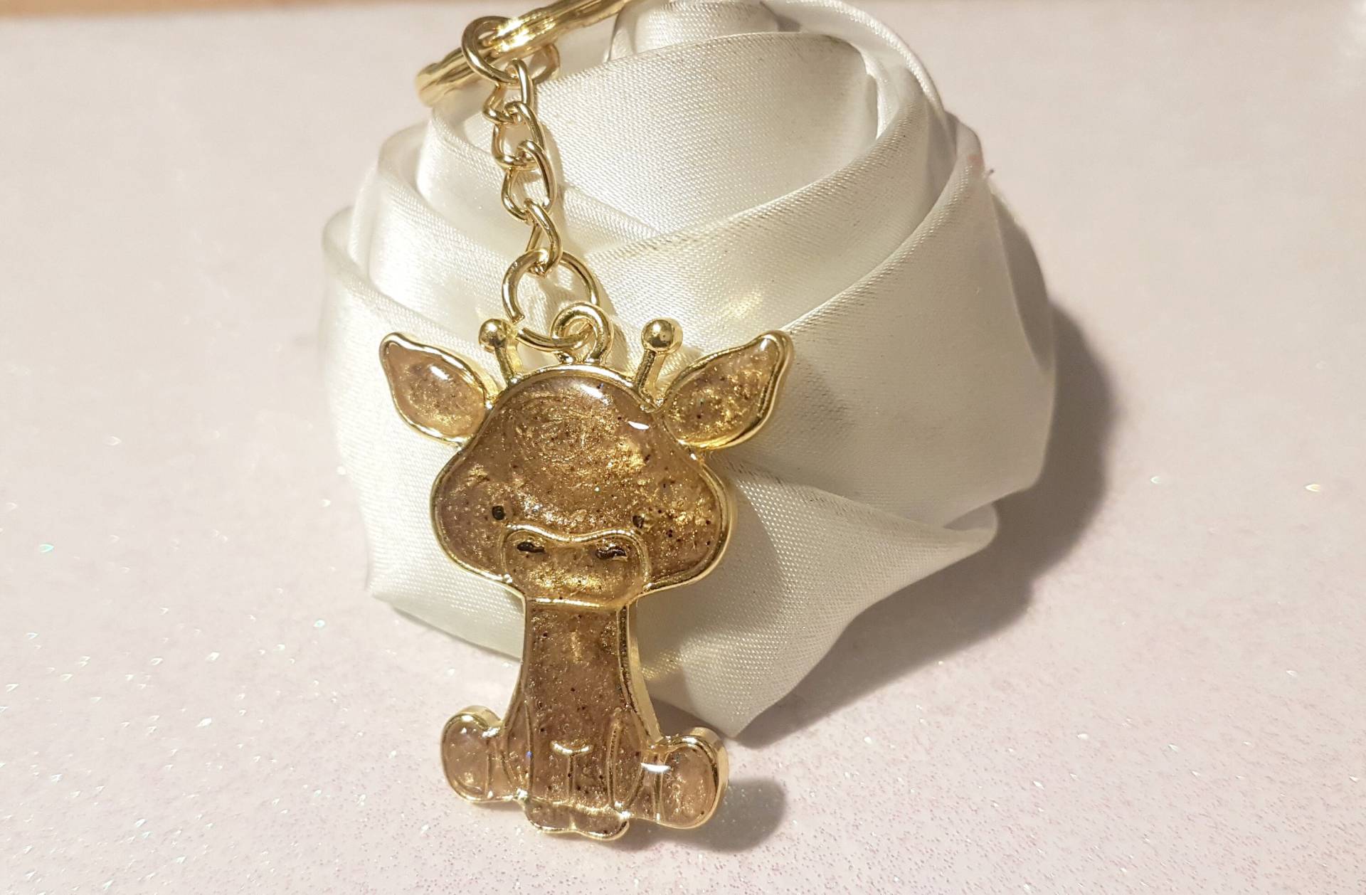 Kleine Goldene Keyring Giraffe Kleine Goldene Keyring Giraffe von lesperlesdelaurizon