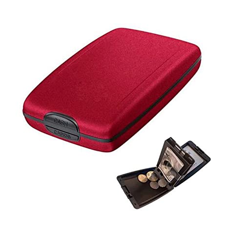 lesulety Visitenkartenhalter Herren Mini Wallet Meine Nummer Kartenetui Kartenetui Kartenetui Thin Pass Case Geldbörse Kartenhalter Herren Visitenkartenspeicher,Rot von lesulety