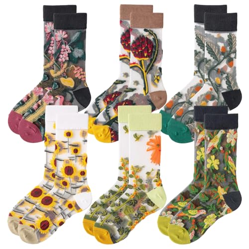 6Paa Frauen Spitze Socken Sheer Muster Knöchel Socke Sheer Socken sehen Durch Knöchelsocken ultradünne Kristall Seide kurze Knöchel Strümpfe Blume gemustert Seide Strümpfe Blume Sheersocks Summersocks 6Paa Frauen Spitze Socken Sheer Muster Knöchel Socke Sheer Socken sehen Durch Knöchelsocken ultradünne Kristall Seide kurze Knöchel Strümpfe Blume gemustert Seide Strümpfe Blume Sheersocks Summersocks von letcdfer