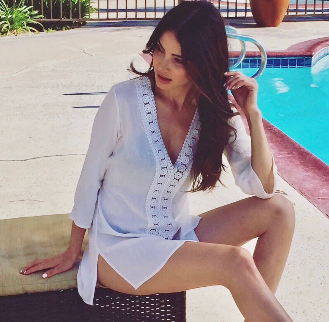 Boho Badeanzug Coverup Mit Häkelspitze Boho Badeanzug Coverup Mit Häkelspitze von lexihyun