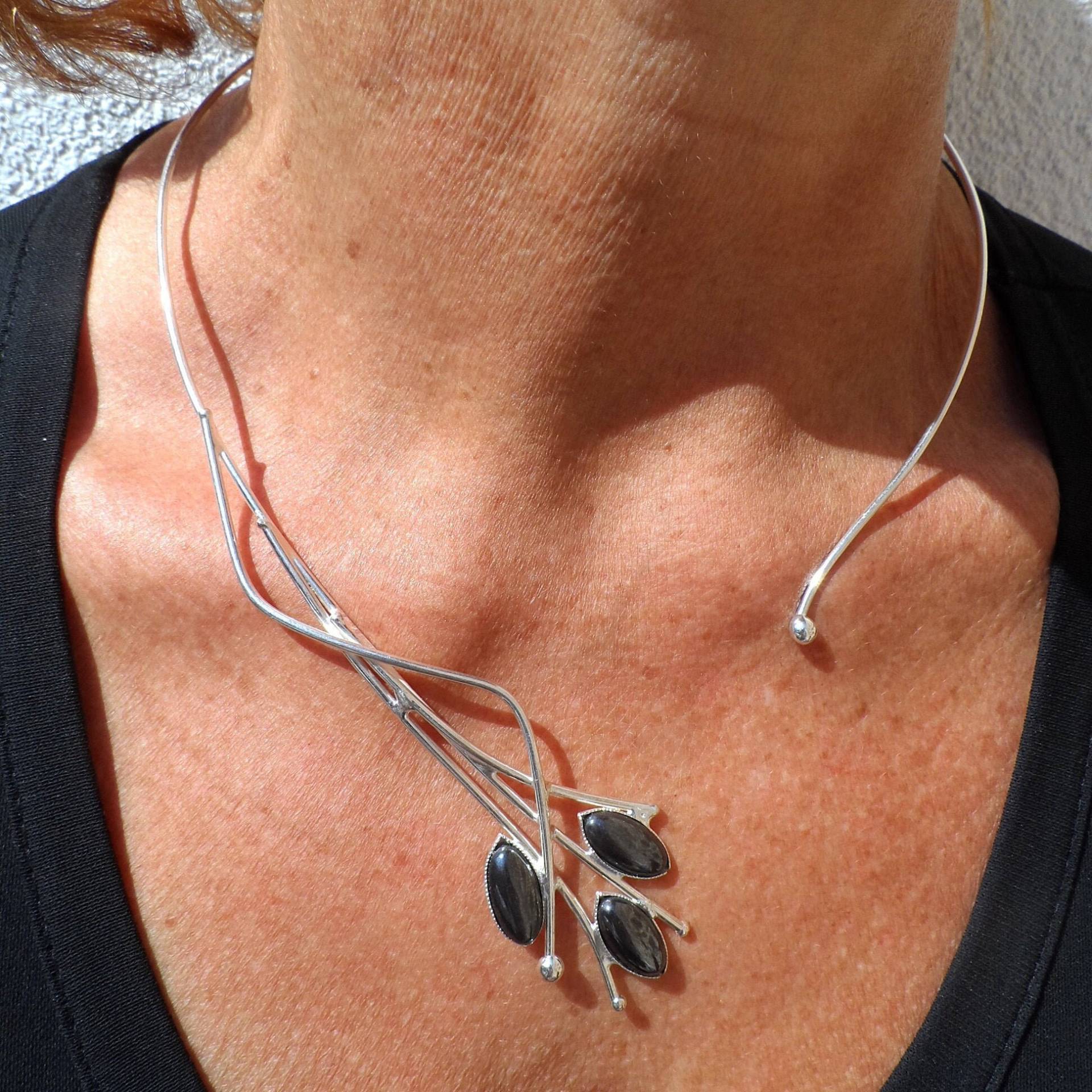 Hämatitkette, Versilbert, Asymmetrisch, Verstellbar, Einzigartig, Originell Hämatitkette, Versilbert, Asymmetrisch, Verstellbar, Einzigartig, Originell von lezardelux