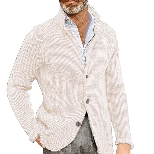 Cardigan Herren Strick Anzugjacke Blau Männer Regular Fit Strickjacke Frühling Herbst Freizeitanzug Blazer Klassisch Sakko Geeignet Für Party Datum Abschlussball Hochzeit Smoking von liaddkv