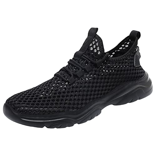 liaddkv 2024 Sommerschuhe Herren Atmungsaktive Schuhe Schwarz Herrenschuhe Sneaker Größe 44 Leicht Atmungsaktiv Freizeitschuhe Sport Schuhe Manner Jogging Schuhe Wanderschuhe Sportschuhe Herren 46 von liaddkv