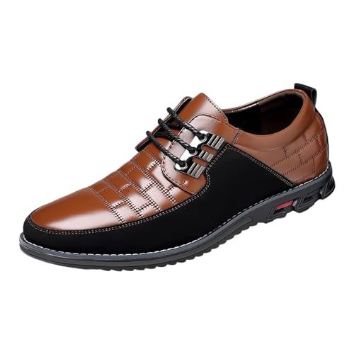 liaddkv Herrenschuhe aus lackiertem im britischen Spleißen, Business-Casual-Stil, Herren-Lederschuhe Herren Schuhe 720 (Brown, 41) von liaddkv