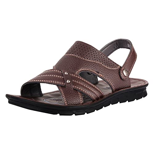 liaddkv Männer Sommer Zwei Tragen Schnallenriemen Lässig Offene Spitze Flache Weiche Unterseite Atmungsaktive Schuhe Sandalen Herren compatible with Motorrad Schuhe (Brown, 42) von liaddkv