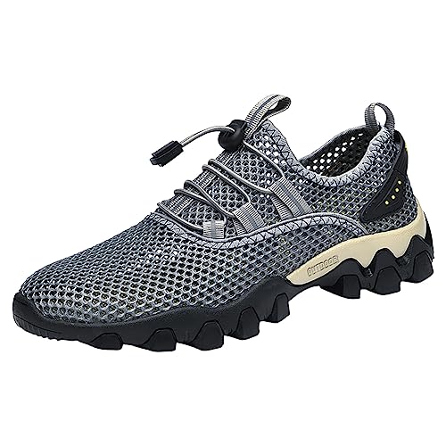 liaddkv Mesh-Sportschuhe Herren Wanderschuhe Leicht Schuhe Herren Sneaker Weich rutschfest Laufschuhe Sneaker Herren Schwarz 43 Freizeitschuhe Atmungsaktive Sport Schuhe Manner 44 Trekkingschuhe von liaddkv