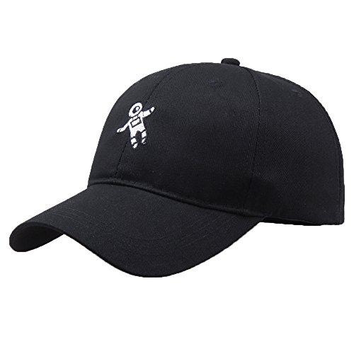 liaddkv Mode Baseballmütze Hut Astronaut Cap Unisex Emberoidery Baseballmützen Baseball Cap Herren Schwarz von liaddkv