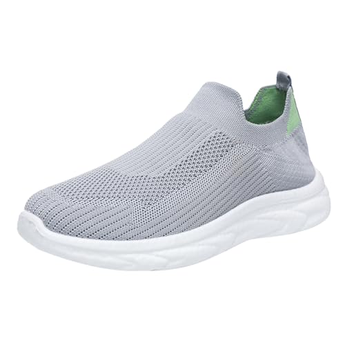 liaddkv Modische Herren-Sneakers für den Sommer, Flache Schuhe, leicht, atmungsaktiv, gewebtes Mesh wasserdichte Schuhe Herren 49 (Grey, 41) von liaddkv