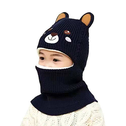 Kinder Mädchen Wintermütze Warm Niedlich Schlupfmütze Mit Bommel Beanie Schlupfmütze Mädchen Winter Schalmütze Schlupfmütze Beanie Kinder Winter 2-6 Jahre von liangp
