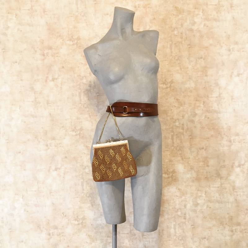 Vintage 60Er Jahre Gold Metallic Geldbörse, Hergestellt in Hong Kong von lianserene