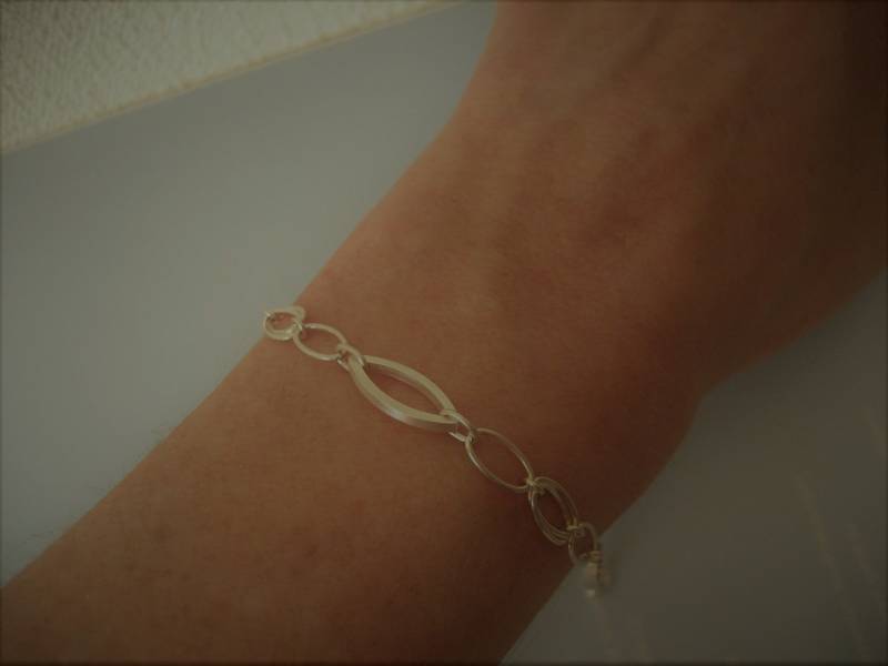 Armkette Silber Navette, Armband 925, Gliederarmband Navette Handgefertigt, Gliederkette Arm, Damenarmband, Oval, Ösenkette Armkette Silber Navette, Armband 925, Gliederarmband Navette Handgefertigt, Gliederkette Arm, Damenarmband, Oval, Ösenkette von licamaShop