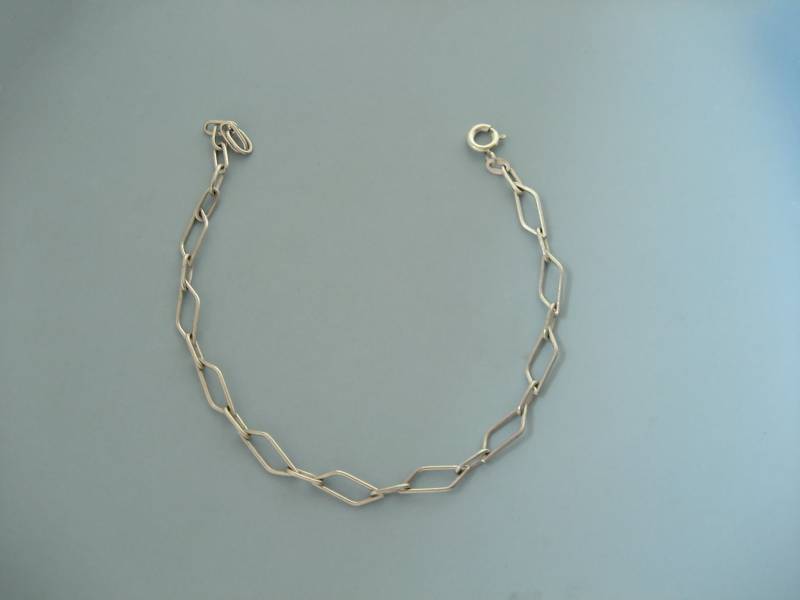 sterling Silber Gliederarmband Viereck Parallelogramm von licamaShop