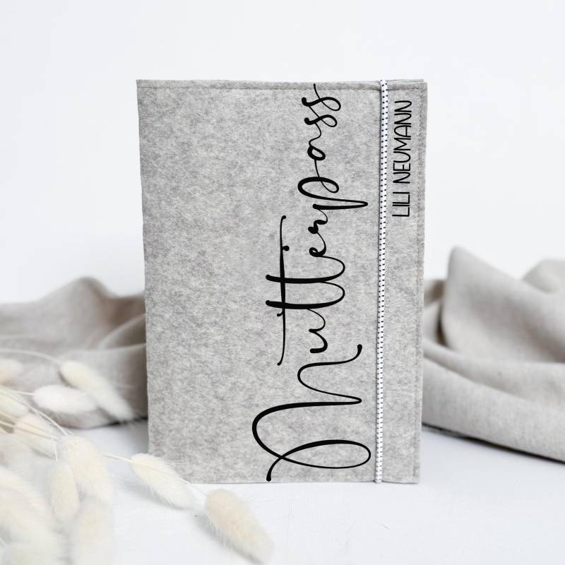 Mutterpasshülle Filz Personalisierbar, Mamapass, Hülle Für Mutterpass, Mutterpass Hülle, Filz, Personalisierte von liebelandia