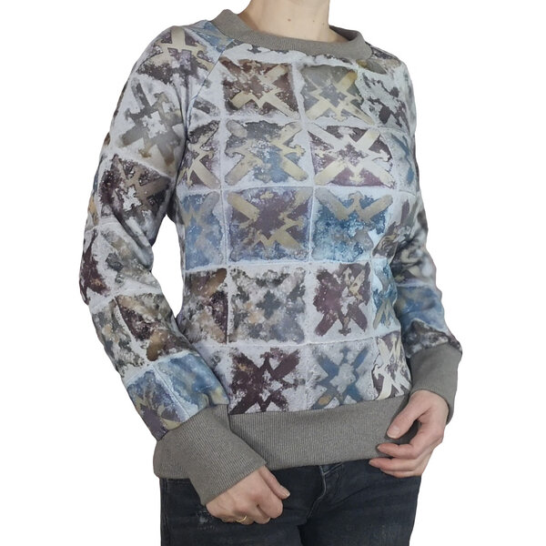 liebewicht KapOn "Hildegard 51" Pullover Sommersweat Print bio mit oder ohne Kapuze von liebewicht