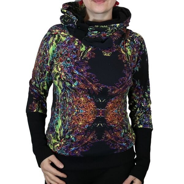 liebewicht KapOn "Neon Favours" Kleid oder Pullover Jersey Print schwarz/bunt von liebewicht