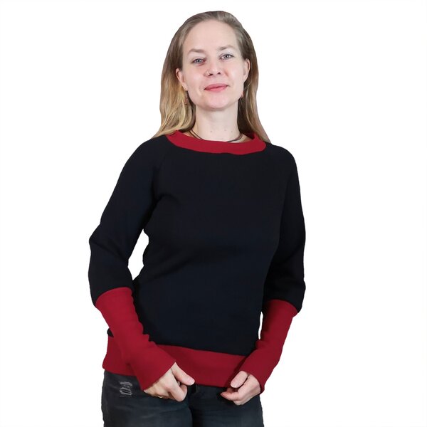 liebewicht Pullover Sweatshirt kurz mit langen Bündchen von liebewicht