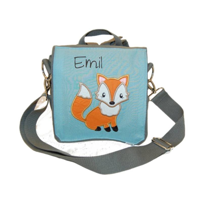 Kindergartentasche/Rucksack Fuchs Mit Namen in Grau Von Lieblingsstücke 4330 von lieblingsstuecke4330