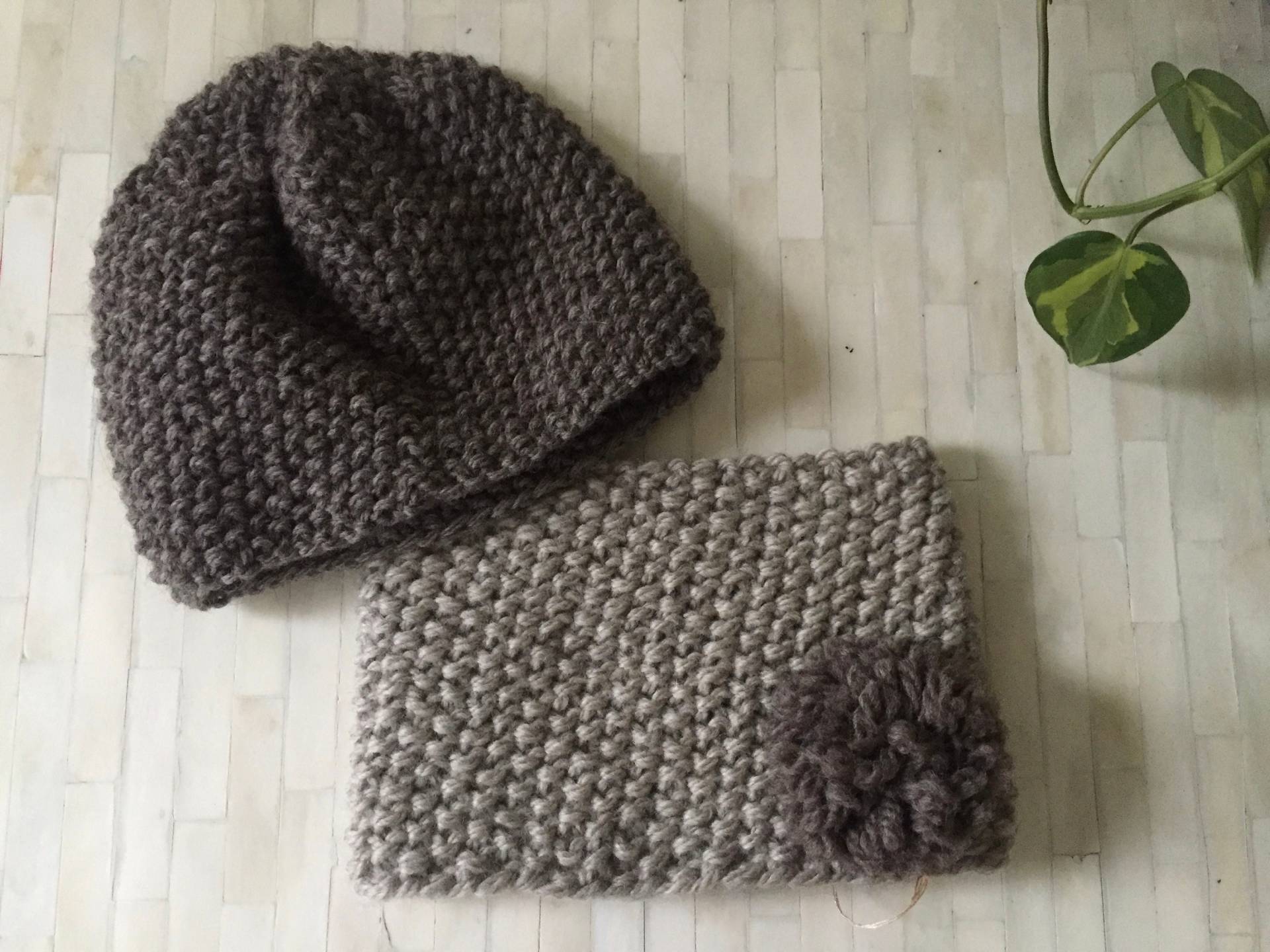 Baby/Kleinkind Hand Stricken Cowl Schal & Mütze Snood Für Kleinkind Kinder - Natürliche Taupe Tan Beige Braun Wolle Umweltfreundlich Sofort von lienra